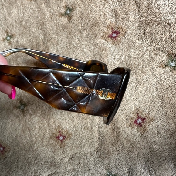 Chanel Square Sunglasses Tortoiseshell Acetate CC Logo - Picture 5 of 15